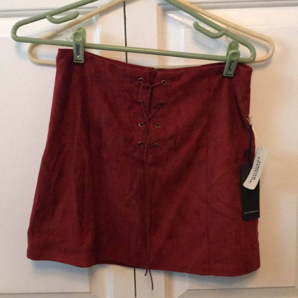 Suede Forever 21 Tie up skirt